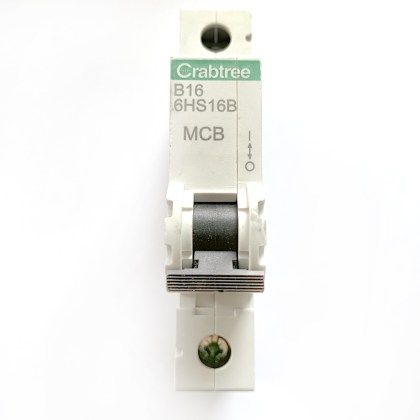 Crabtree 6HS16B B16 16A 16 Amp MCB Circuit Breaker Type B